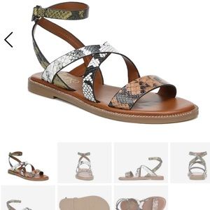 Brand New Franco Sarto Multicolor Snake Print Sandal Size 9.5